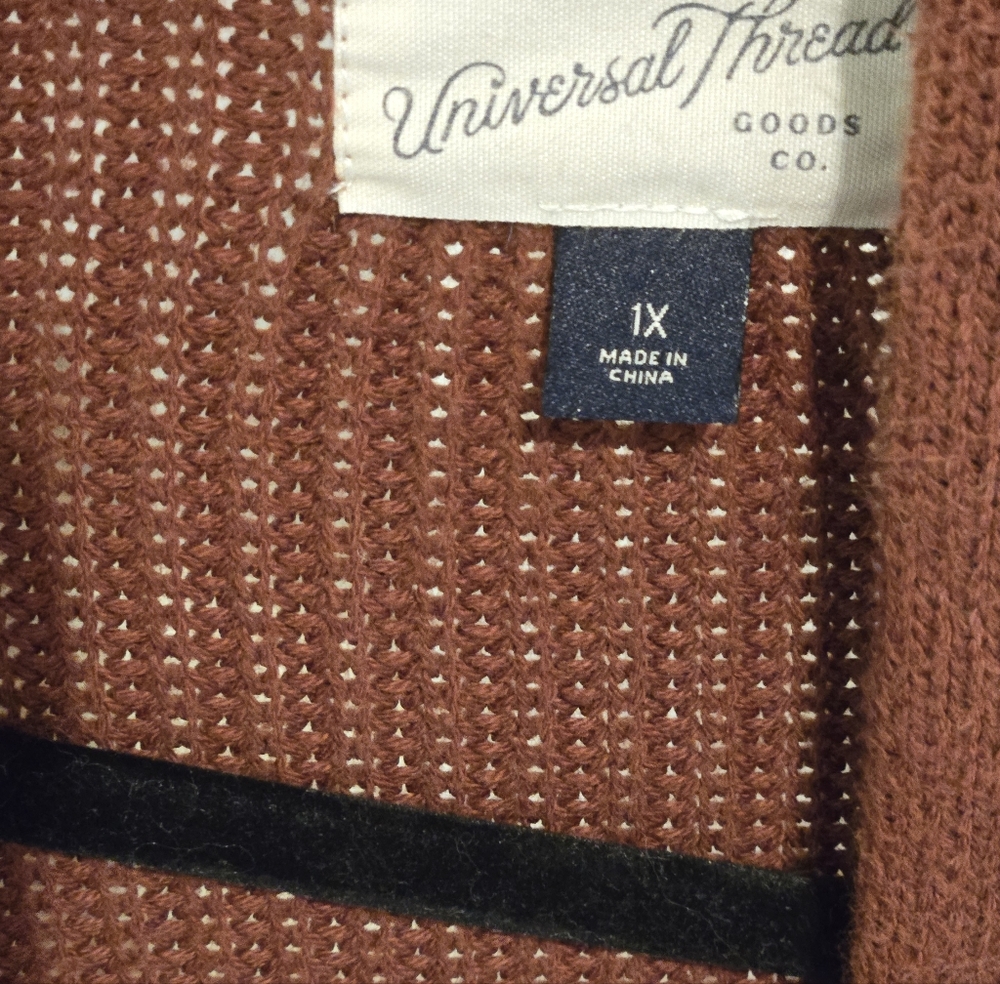 Universal Thread Rust Open-Front Cardigan - Picture 2 of 2